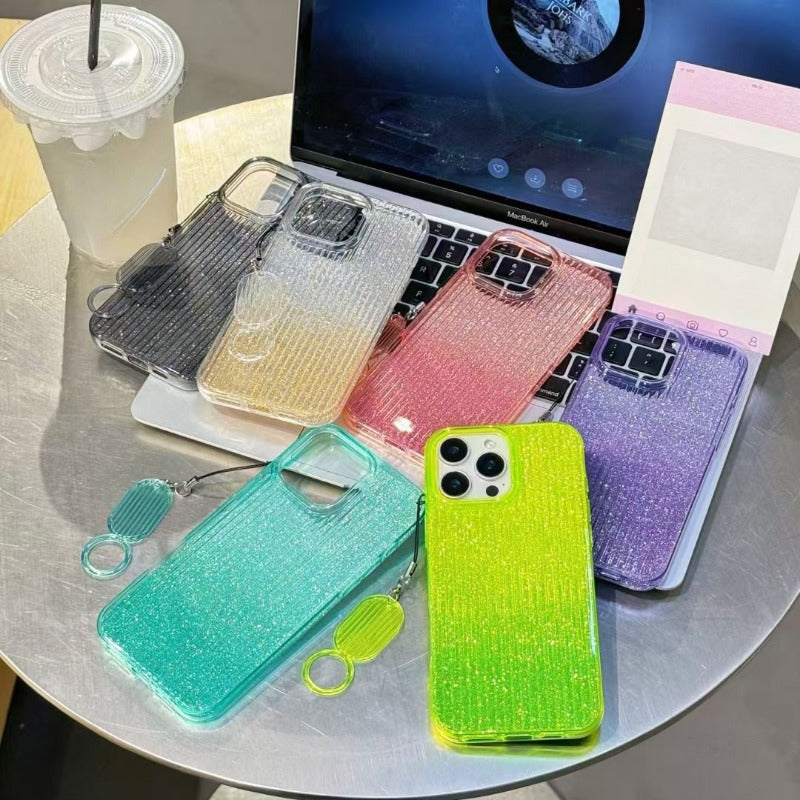 Glitter Wristband Ring Phone Case For iPhone