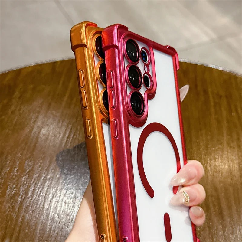 Plating Matte Acrylic Magnetic Case For Samsung