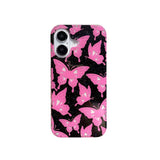 Simple Pink Butterfly Phone Case For iPhone
