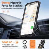 Armor Magnetic Metal Stand Case For iPhone