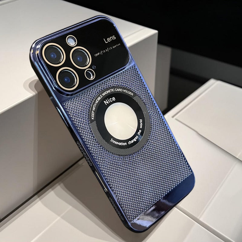 Large Window Cooling Phone Case For iPhone