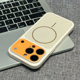 Color-blocked Breathable Magnetic Phone Case for iPhone