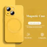 Magnetic Liquid Silicone Shockproof Phone Case For iPhone