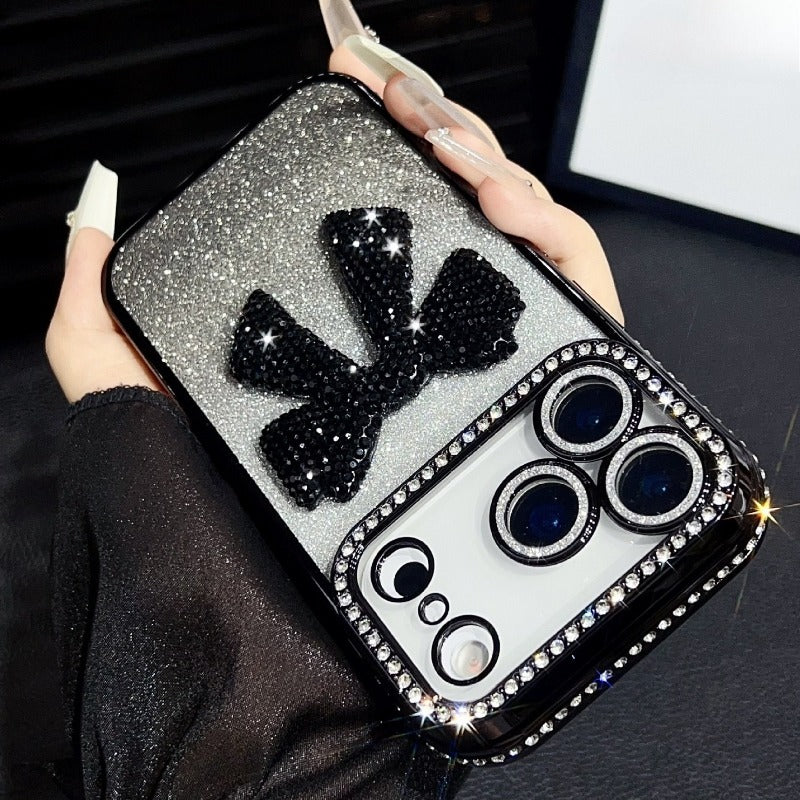 3D Bow Electroplated Phone Case For iPhone