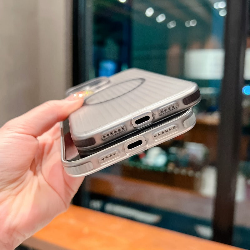 Magnetic Corrugated Phone Case For iPhone