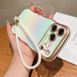 Gradient Lanyard Phone Case For iPhone