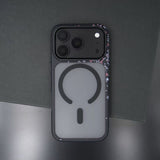 Color-blocked Frosted Magnetic Phone Case For iPhone