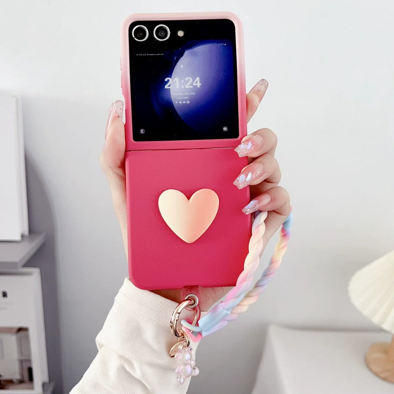 Gradient Pink Phone Case For Samsung Z FLIP 7 6 5