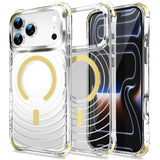 Transparent Magnetic Shockproof Airbag Phone Case For iPhone