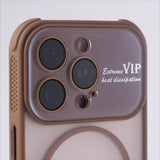 Large Window Magnetic Frosted Phone Case For iPhone