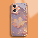 Maple Leaf Glass Phone Case For iPhone