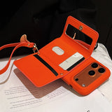 Litchi Leather Phone Case For iPhone