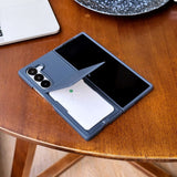 Solid Color Card Holder Phone Case For Samsung Z FOLD 7/6/5