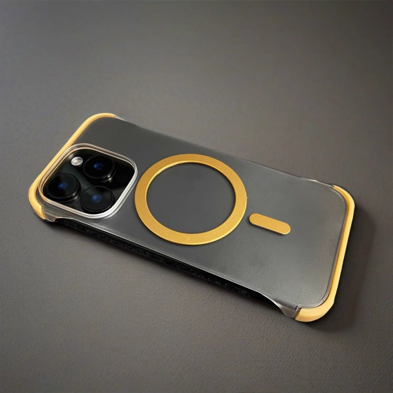 Silicone Borderless Magnetic Charging Phone Case For iPhone