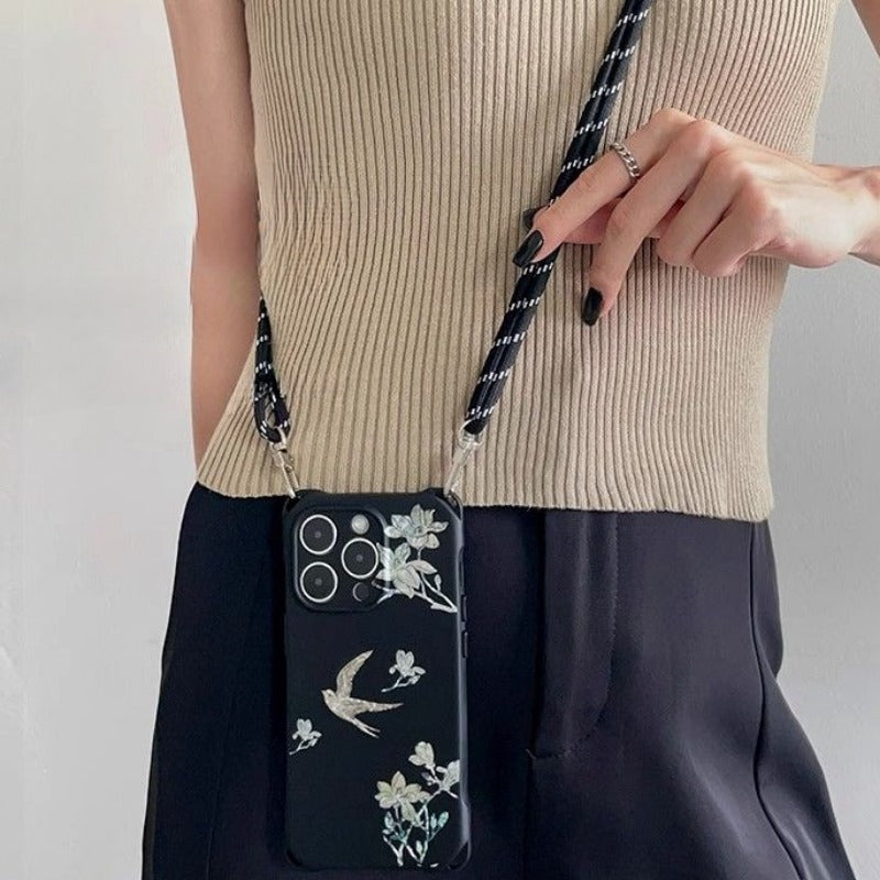 Bird Flower Phone Case For iPhone