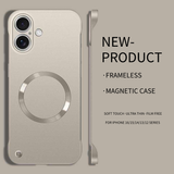 Metallic Paint Frameless Magnetic Hard Phone Case For iPhone