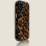 Leopard Print Magnetic Wireless Charging Phone Case For iPhone