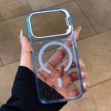 Glitter Transparent Magnetic Phone Case For iPhone