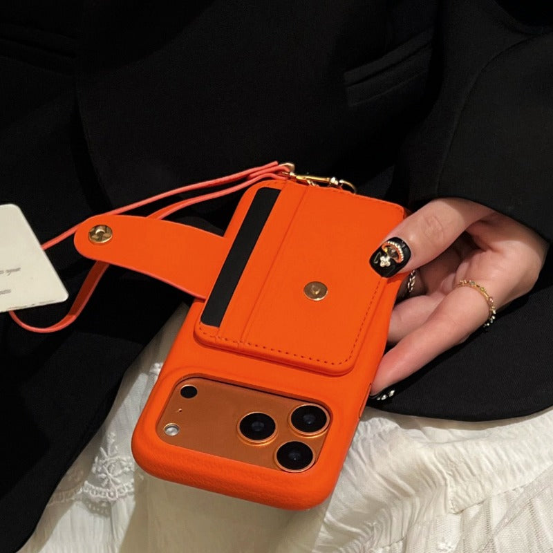 Litchi Leather Phone Case For iPhone