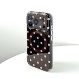 Polka Dots Glitter Pink Magnetic Case For iPhone