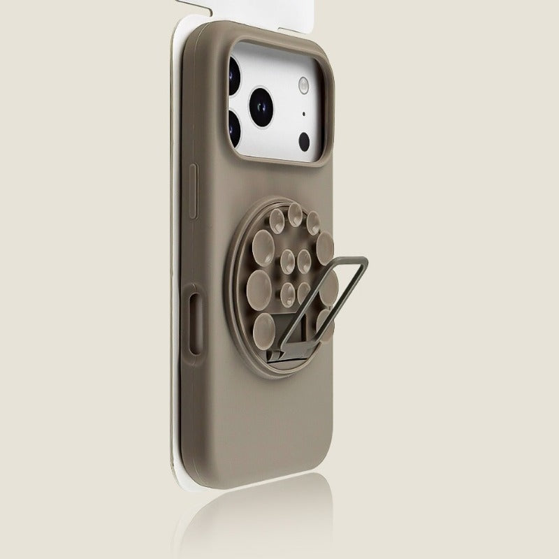 Suction Cup Bracket Silicone Phone Case For iPhone