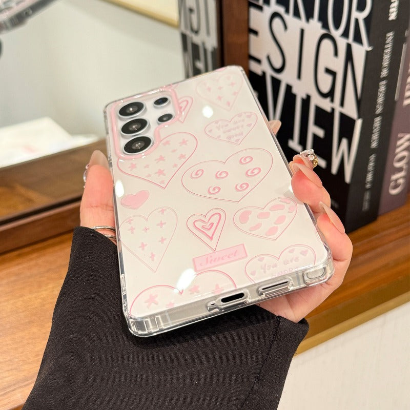 Pink Heart Phone Case For Samsung
