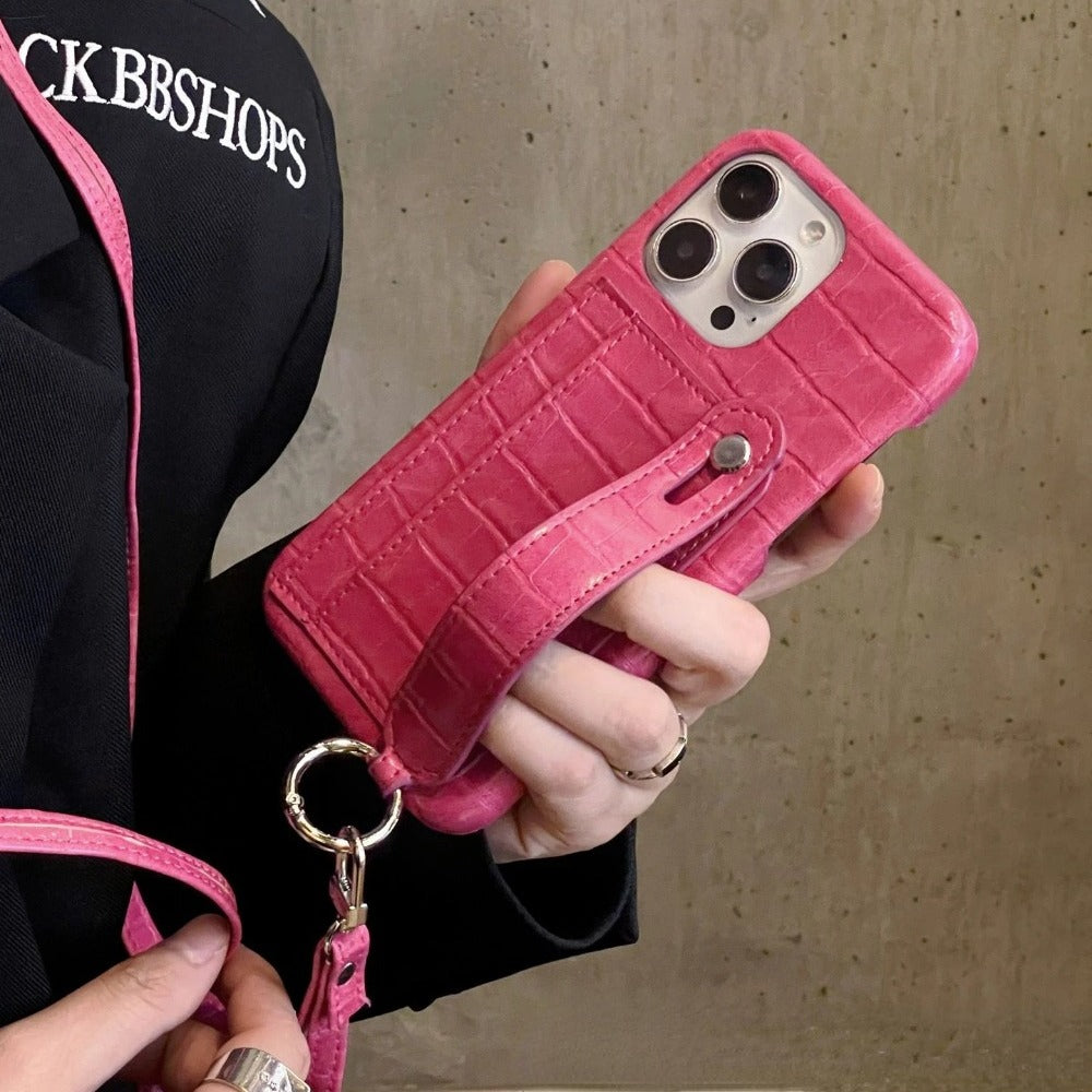 Wrist Strap Bracket Phone Case For iPhone