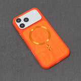 Lychee Wood Grain Magnetic Phone Case For iPhone