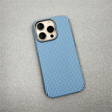 Fresh Lattice Magnetic Metal Frame Phone Case For iPhone