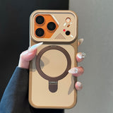 Frosted Heat Dissipation Stand Phone Case For iPhone