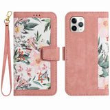 Card Slot Flip Flower Phone Case For Samsung