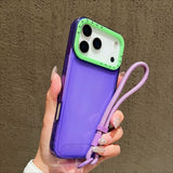 Candy-colored Lanyard Phone Case For iPhone