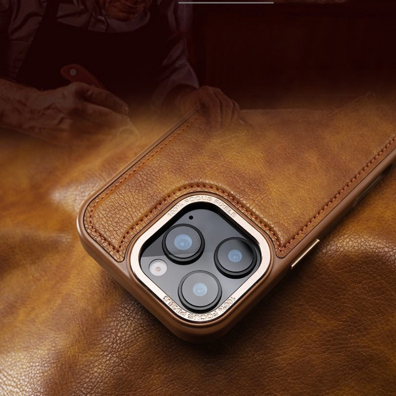 Metal Lens Magnetic Phone Case For iPhone
