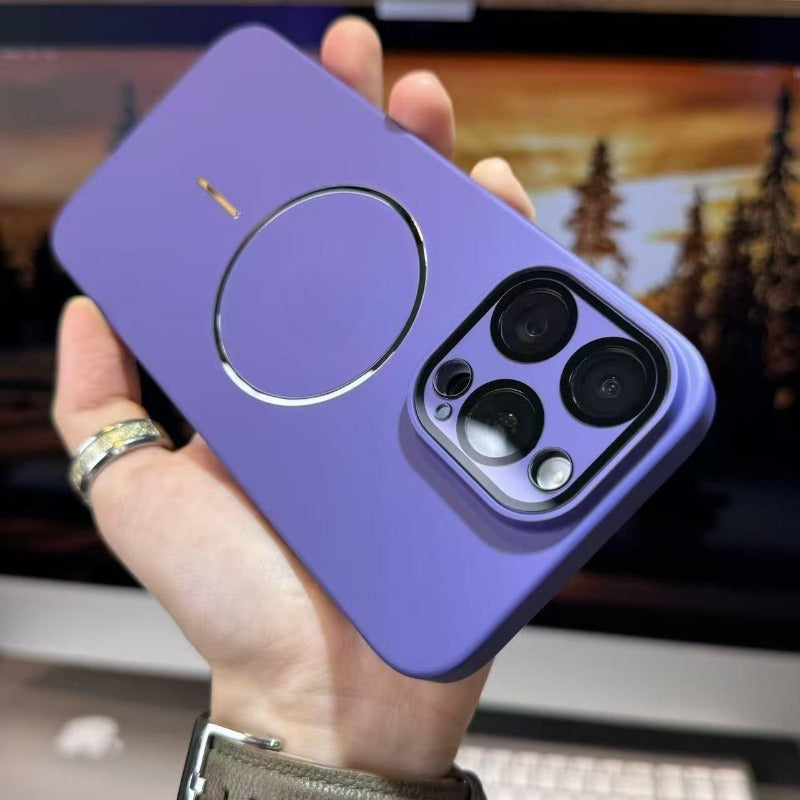 Thin Circle Magnetic Mobile Phone Case For iPhone
