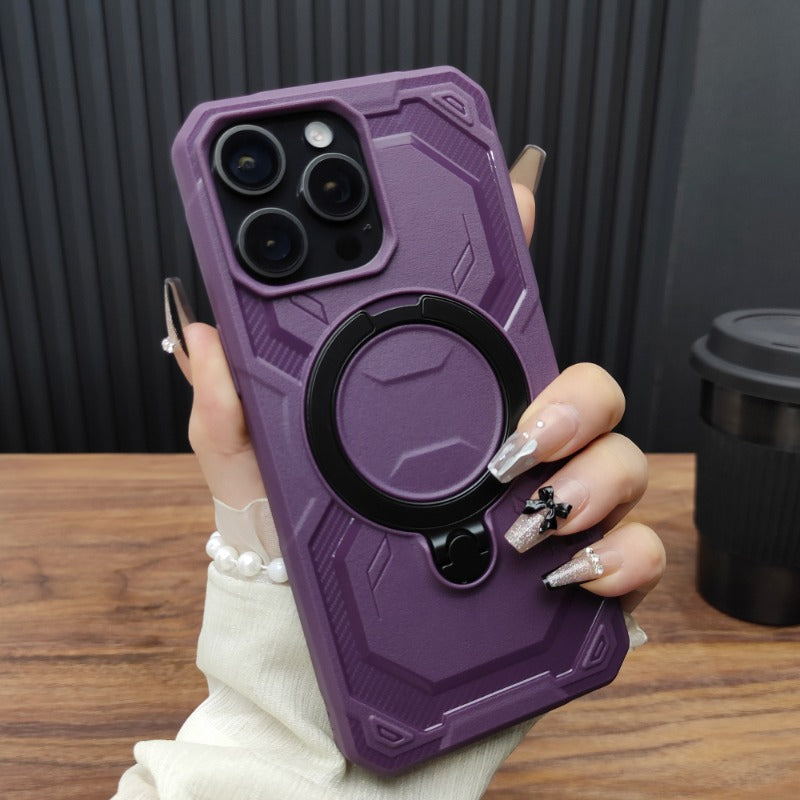 Magnetic Folding Bracket Silicone Phone Case For iPhone