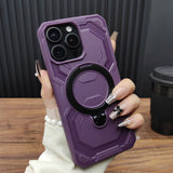 Magnetic Folding Bracket Silicone Phone Case For iPhone