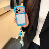 Transparent Colored Lanyard Phone Case For iPhone