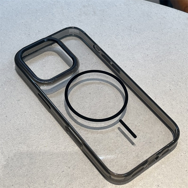Transparent Acrylic Simple Magnetic Phone Case For iPhone
