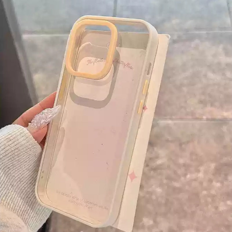 Simple Transparent Back Panel Phone Case For iPhone