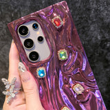 Pleated Electroplating Phone Case For Samsung