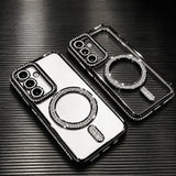Glitter Diamond Transparent Case For Samsung