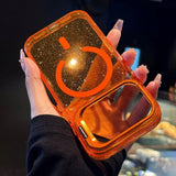 Glitter Transparent Magnetic Phone Case For iPhone