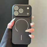 Lychee-textured Frosted Magnetic Phone Case For iPhone