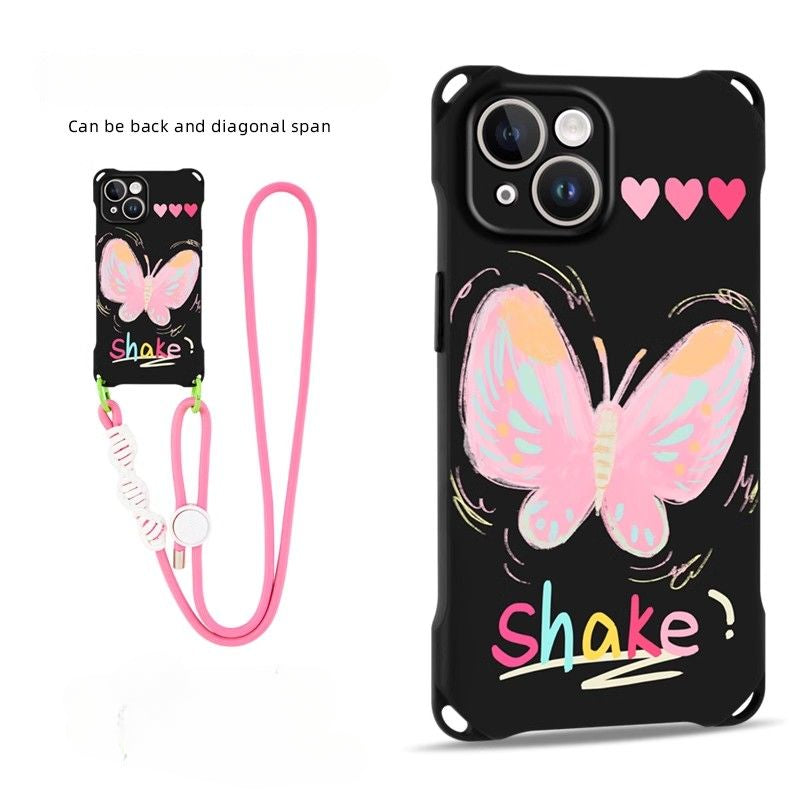 Pink Butterfly Phone Case For iPhone