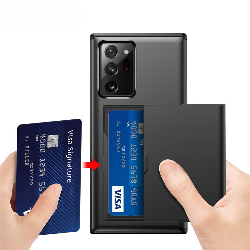 Slide Card Slot Phone Case For Samsung