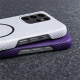 Carbon Fiber Pattern Magnetic Case For Samsung