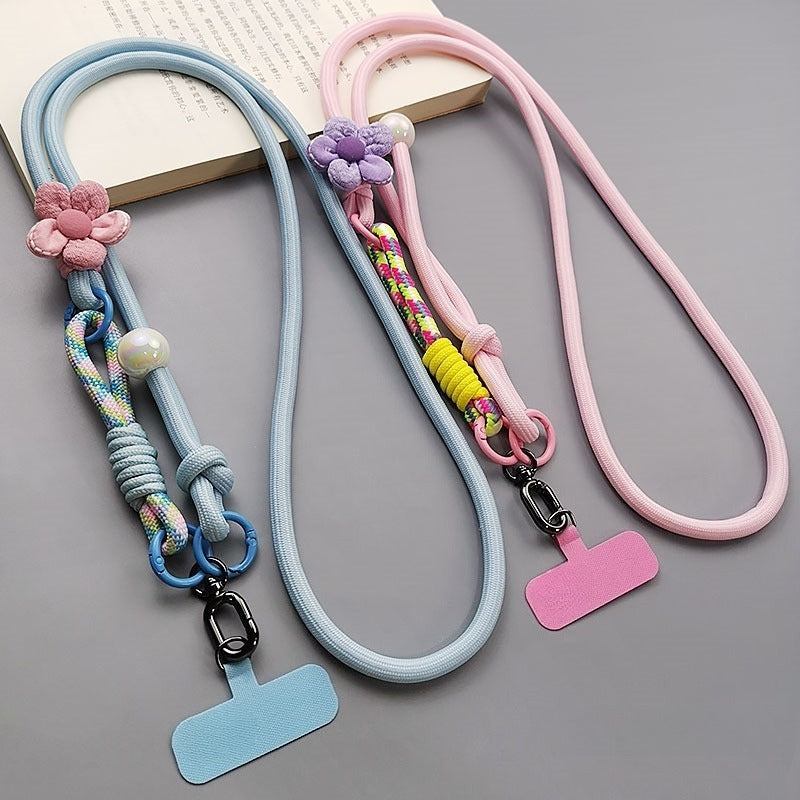 Flower-patterned Crossbody Multi-functional Neck Strap