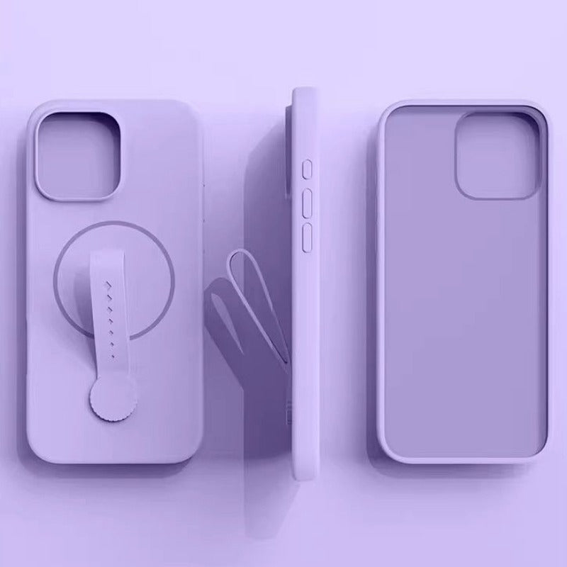 Liquid Silicone Magnetic Ring Phone Case For iPhone