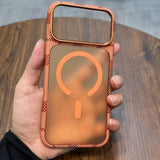 Color-blocked Frosted Magnetic Phone Case For iPhone