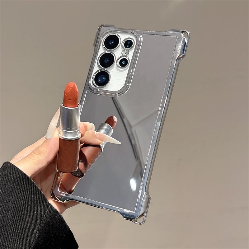 Mirror Lanyard with Bracket Electroplating Phone Case For Samsung